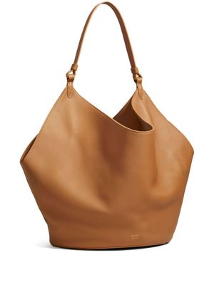 KHAITE medium The Lotus leather tote bag - Brown