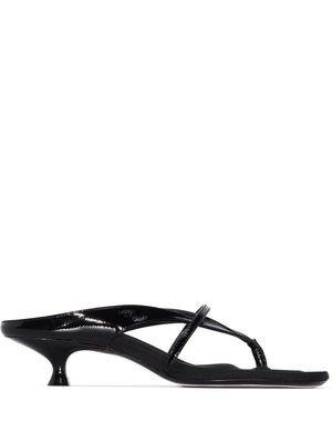 KHAITE Monroe thong-strap 55mm sandals - Black