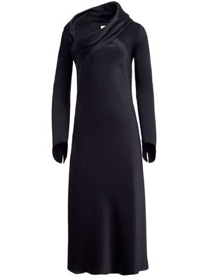 KHAITE Olivier silk midi dress - Black