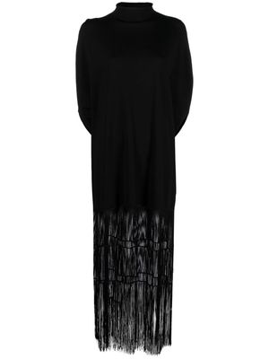 KHAITE Olson fringed maxi dress - Black