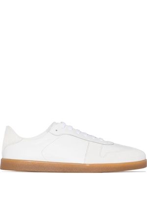 KHAITE panelled low top sneakers - White