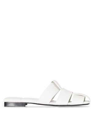 KHAITE Perry cage flat mules - 100 WHITE