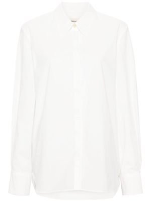 KHAITE pointed-collar cotton shirt - White