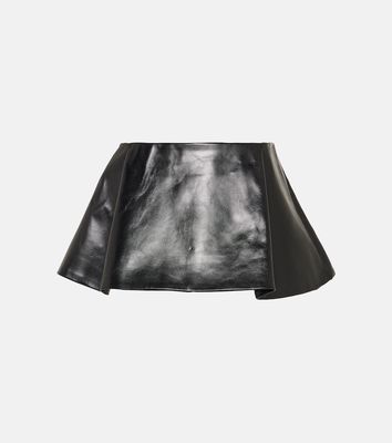 Khaite Ralfa leather miniskirt