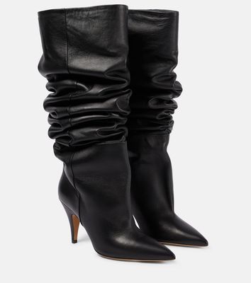 Khaite River leather knee-high boots