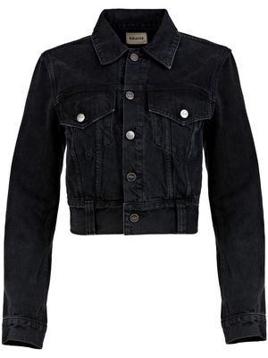 KHAITE Rizzo cropped denim jacket - Black