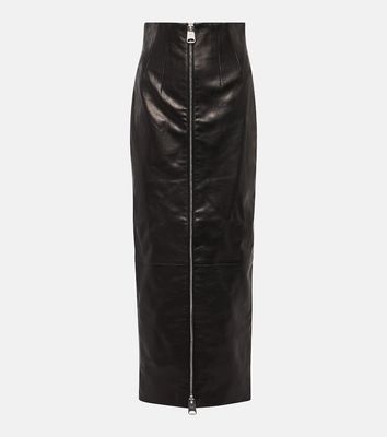 Khaite Ruddy high-rise leather maxi skirt
