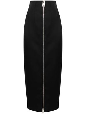 KHAITE Ruddy zip-up pencil skirt - Black