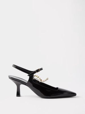 Khaite - Sidney 65 Jewel-embellished Leather Pumps - Womens - Black
