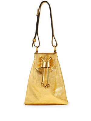 KHAITE small Greta leather shoulder bag - Gold