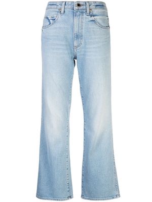 KHAITE stonewashed flared jeans - Blue