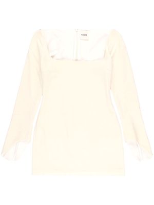 KHAITE Tate square-neck dress - White