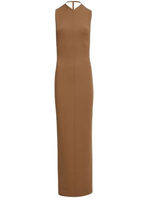 KHAITE Terri V-neck maxi dress - Brown