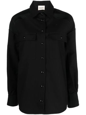 KHAITE The Bea cotton shirt - Black
