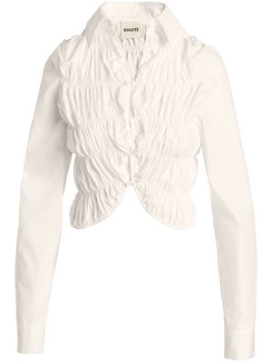 KHAITE The Brena organic cotton shirt - White