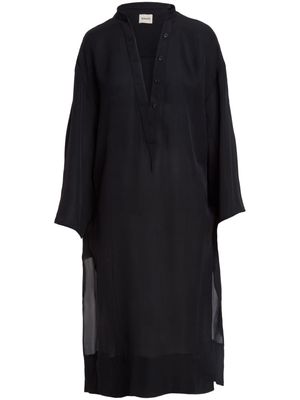 KHAITE The Brom silk shirtdress - Black