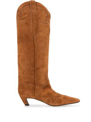 KHAITE The Dallas knee-high boots - Brown