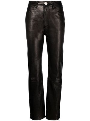 KHAITE The Danielle leather trousers - Black