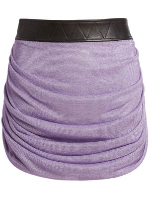 KHAITE The Draitton ruched skirt - Purple