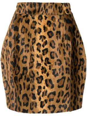 KHAITE The Eiko cheetah print skirt - Brown