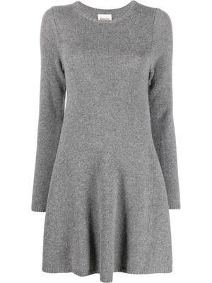 KHAITE The Fleurine cashmere minidress - Grey
