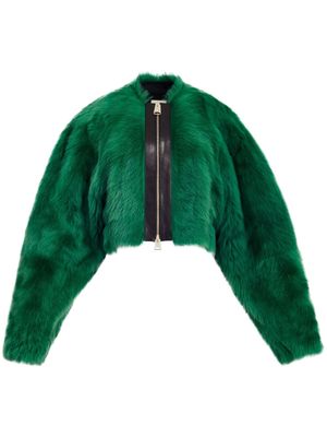 KHAITE The Gracell shearling jacket - Green