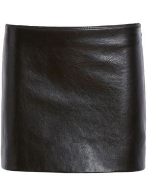 KHAITE The Jett leather miniskirt - Black