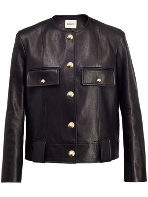 KHAITE The Laybin leather jacket - Black
