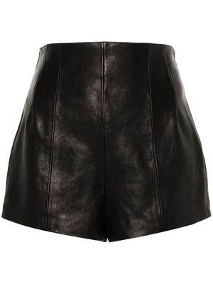 KHAITE The Lennman leather shorts - Black