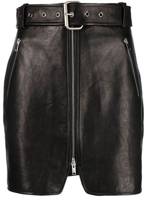 KHAITE The Luana leather skirt - Black