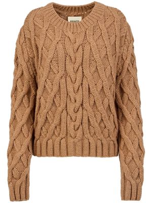 KHAITE The Mae cable-knit cashmere jumper - Brown