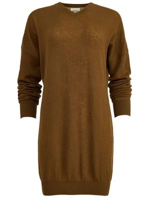 KHAITE The Marano cashmere knitted dress - Brown