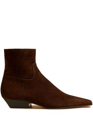 KHAITE The Marfa suede ankle boots - Brown