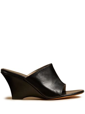 KHAITE The Marion 75mm leather sandals - Black