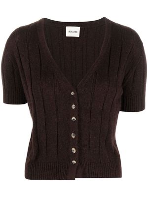 KHAITE The Maryam V-neck cardigan - Brown