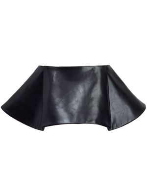 KHAITE The Ralfa leather miniskirt - Black