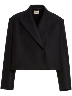 KHAITE The Raymond cropped jacket - Black