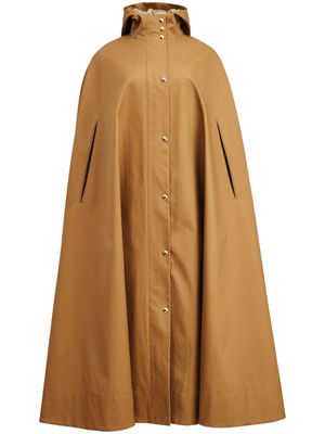 KHAITE The Roygen hooded cape - Brown