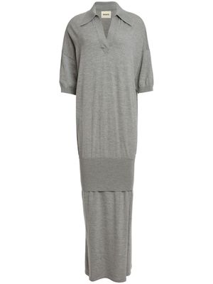 KHAITE The Rue fine-knit maxi dress - Grey