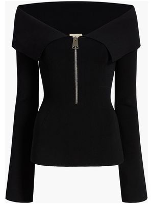 KHAITE The Sevyn off-shoulder blouse - Black
