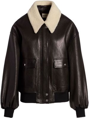 KHAITE The Shellar lambskin jacket - Black