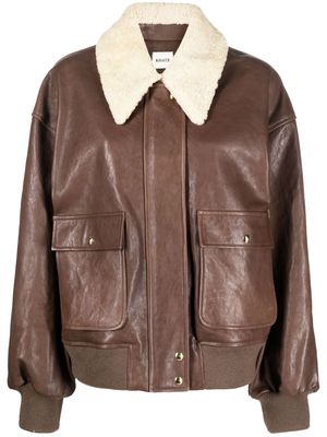KHAITE The Shellar lambskin jacket - Brown