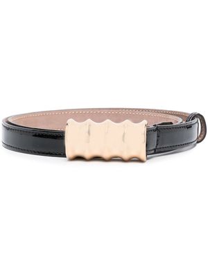 KHAITE The Small Julius leather belt - Black
