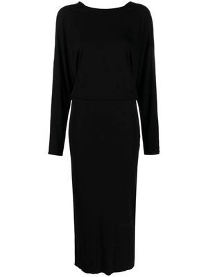 KHAITE Trina cut-out draped maxi dress - Black