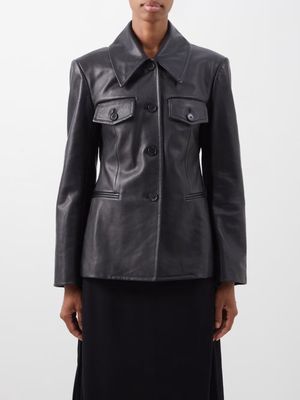 Khaite - Turley Hourglass Leather Jacket - Womens - Black