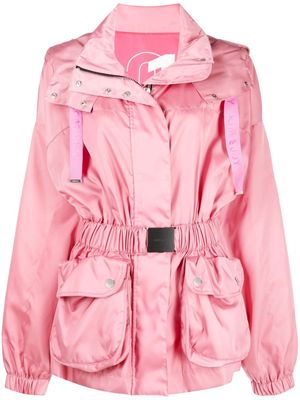 Khrisjoy belted hooded jacket - Pink