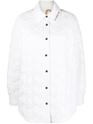 Khrisjoy button-fastening quilted jacket - White