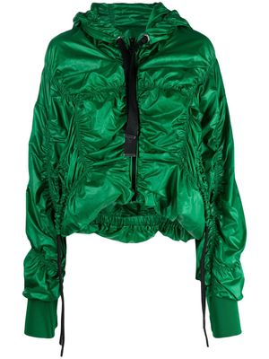 Khrisjoy Cloud ruched windbreaker jacket - Green