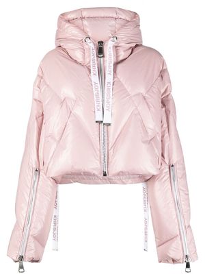 Khrisjoy drawstring cropped puffer jacket - Pink