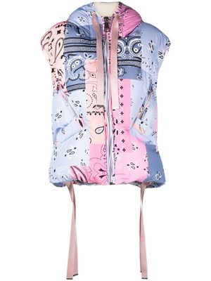 Khrisjoy drawstring hooded gilet - Pink